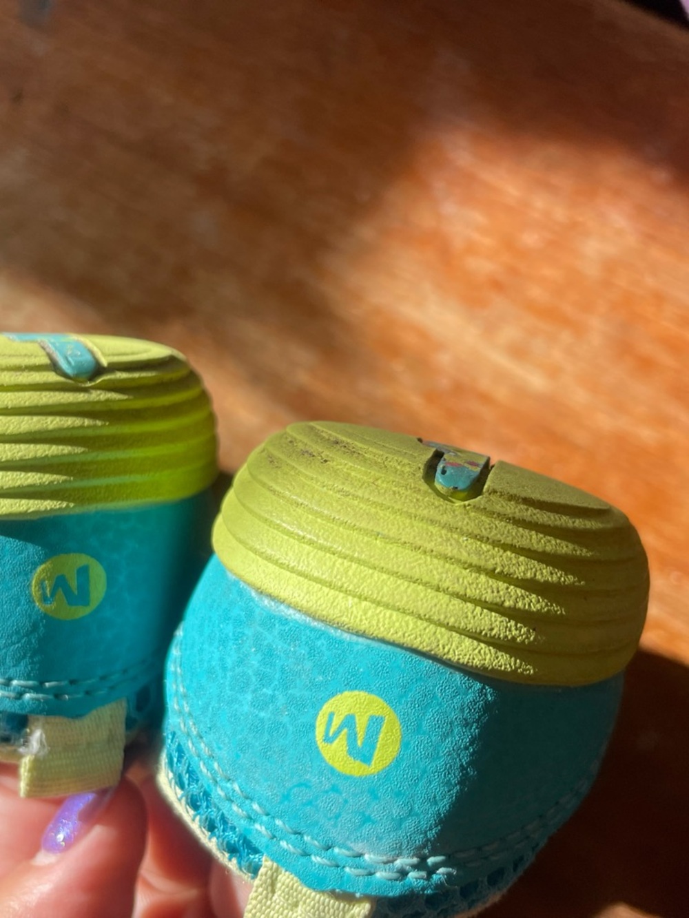 Merrell Kids Teal and Yellow Velcro Water Shoes - Picture 7 of 7